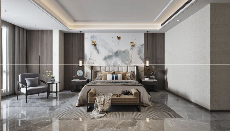 景寓学府新中式禅意复式住宅丨青马别墅空间设计-55