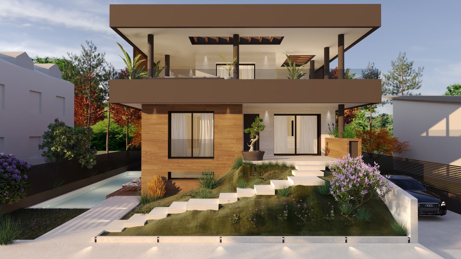 RENDERING AND RENOVATION OF A VILLA IN MILAN-1