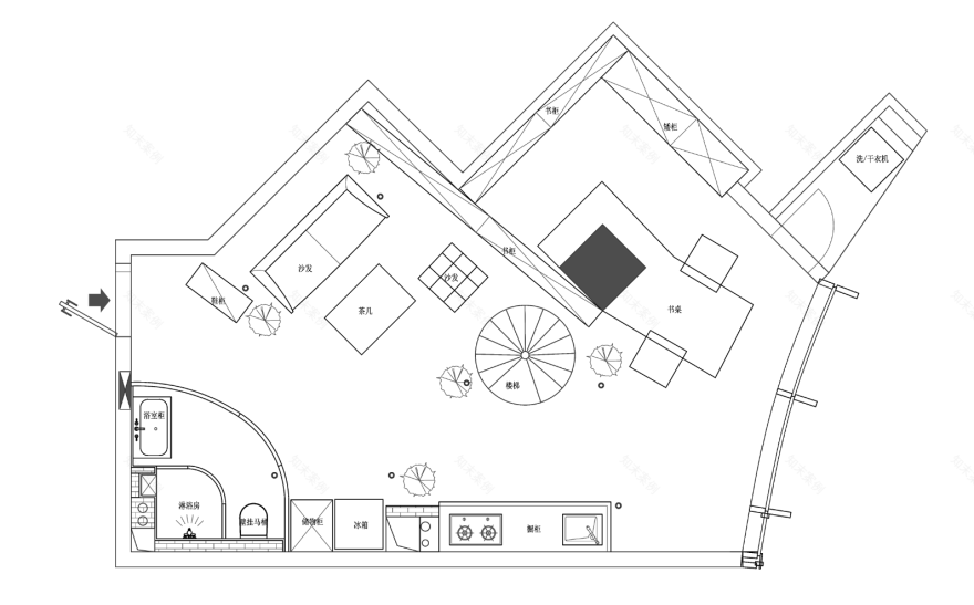 长沙湘江边 50㎡公寓设计丨中国长沙丨翁东华,张翠,陆北平-11