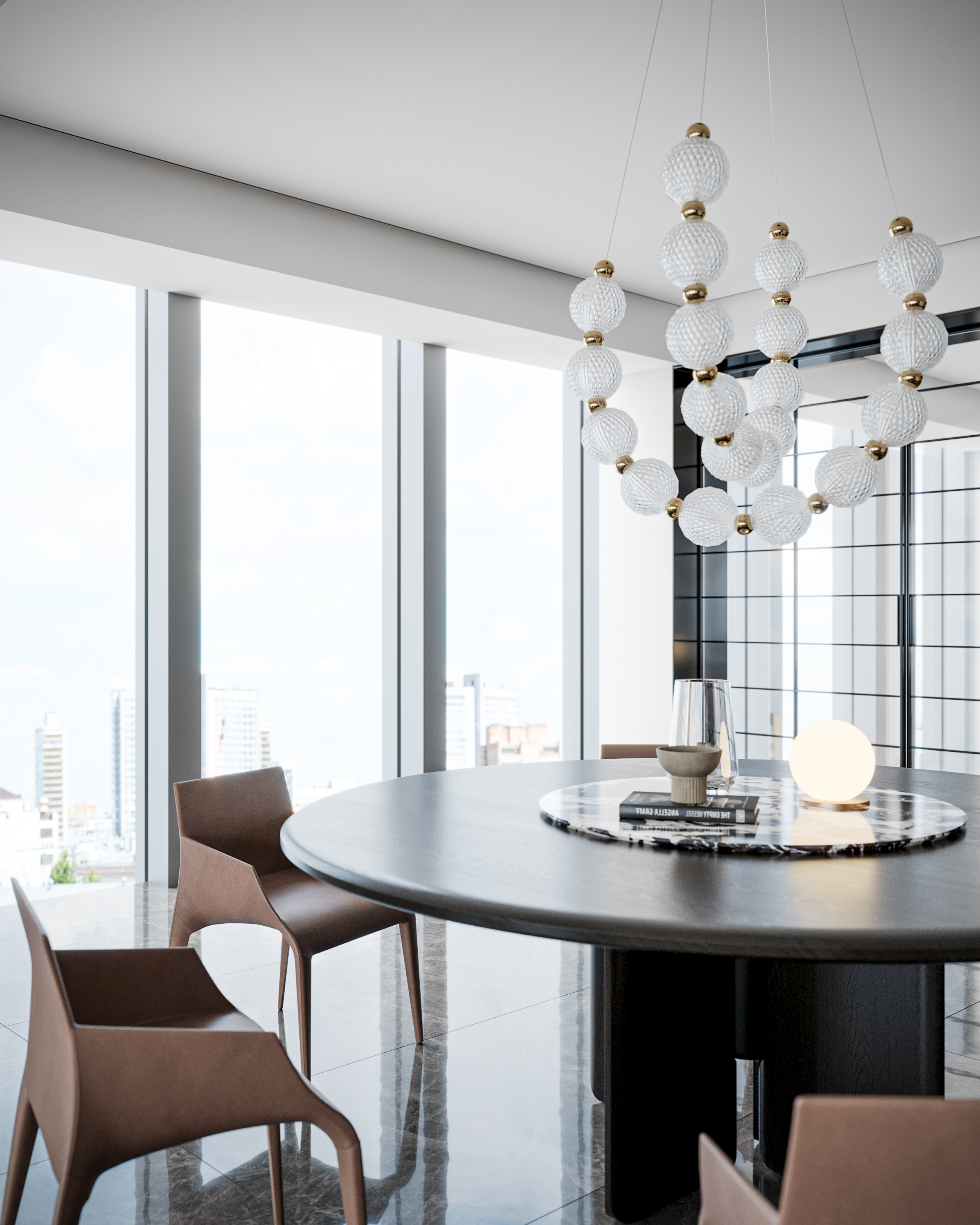 现代风格大平层家装效果丨冈舍效果图表现-20