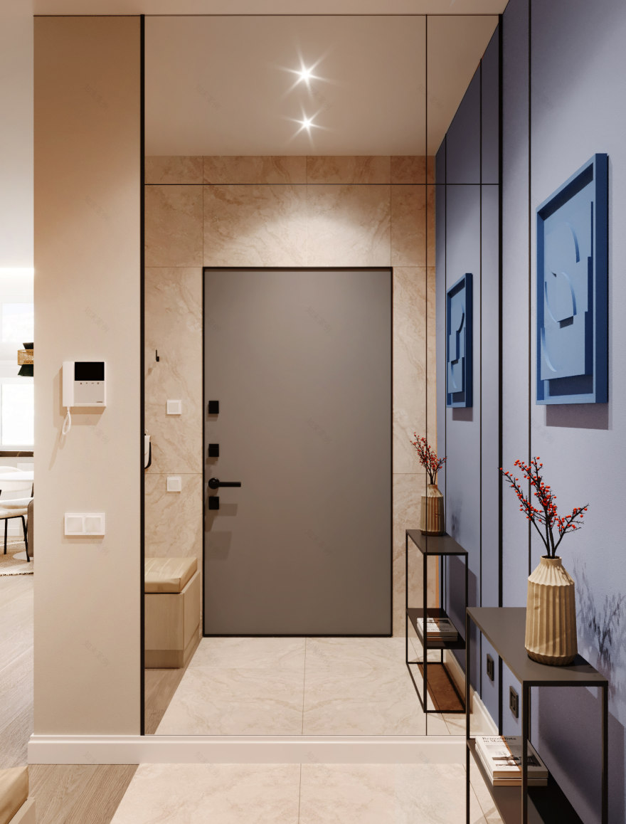 37㎡出租公寓设计丨俄罗斯莫斯科丨Kate Sirotkina-1