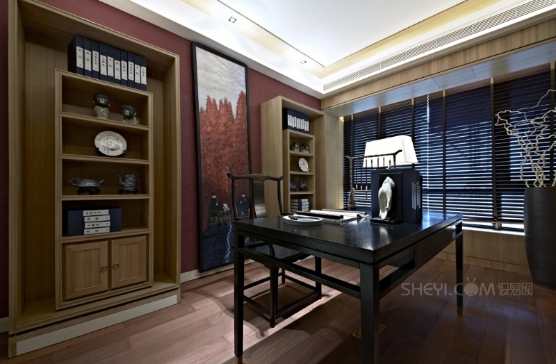 中洲中央公园二期新中式风格样板房设计-9