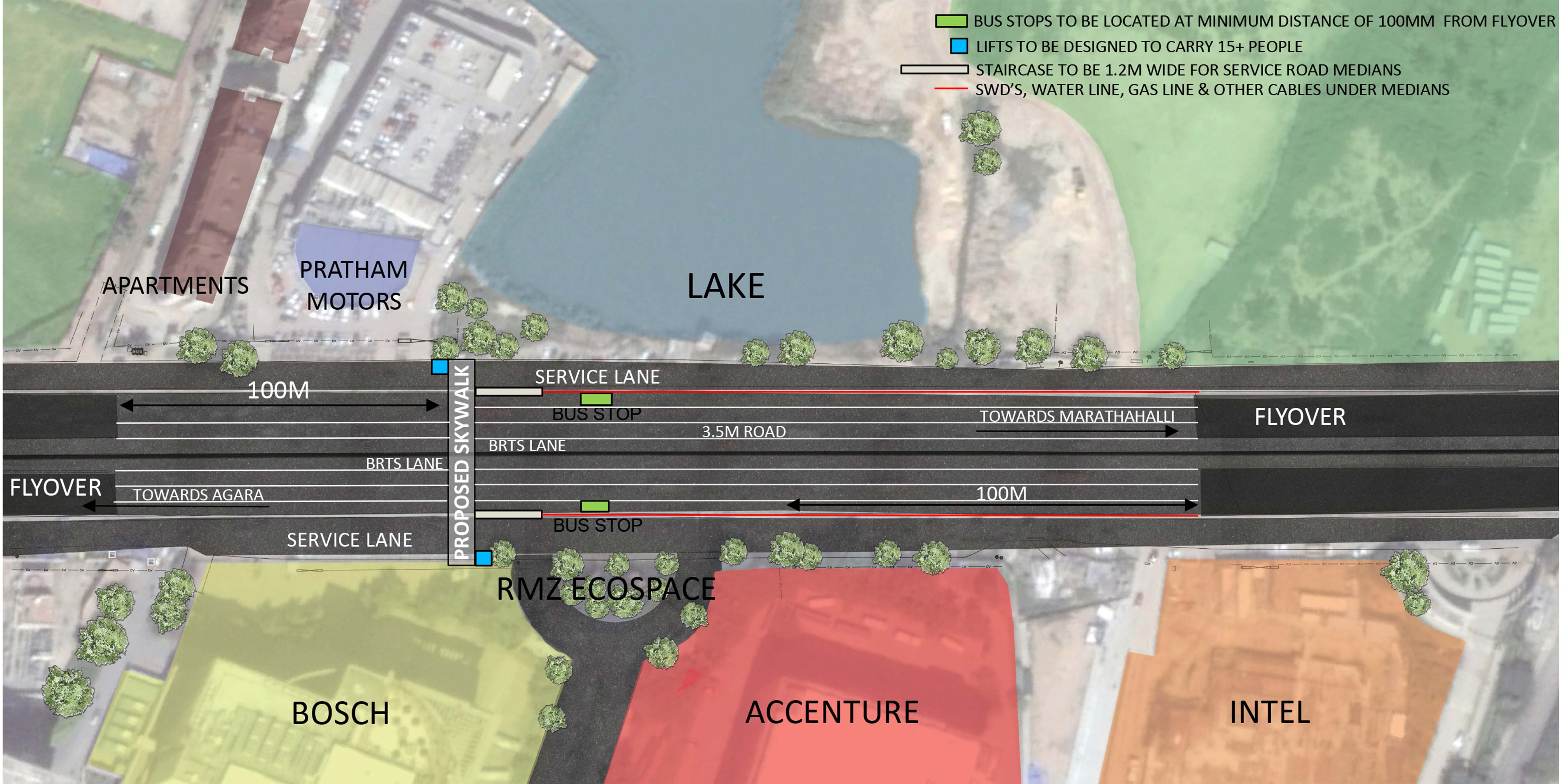 Foot Over Bridge at Outer Ring Road Bellandur Bangalore-13