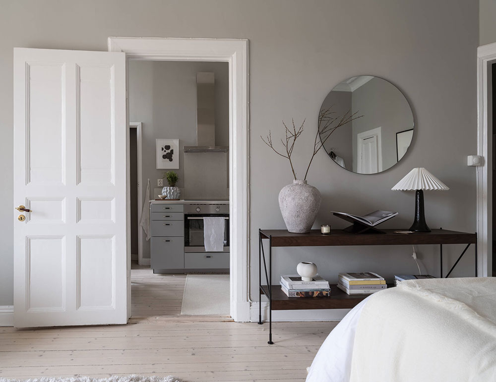 瑞典 41 平米小公寓的温馨灰色空间设计-15