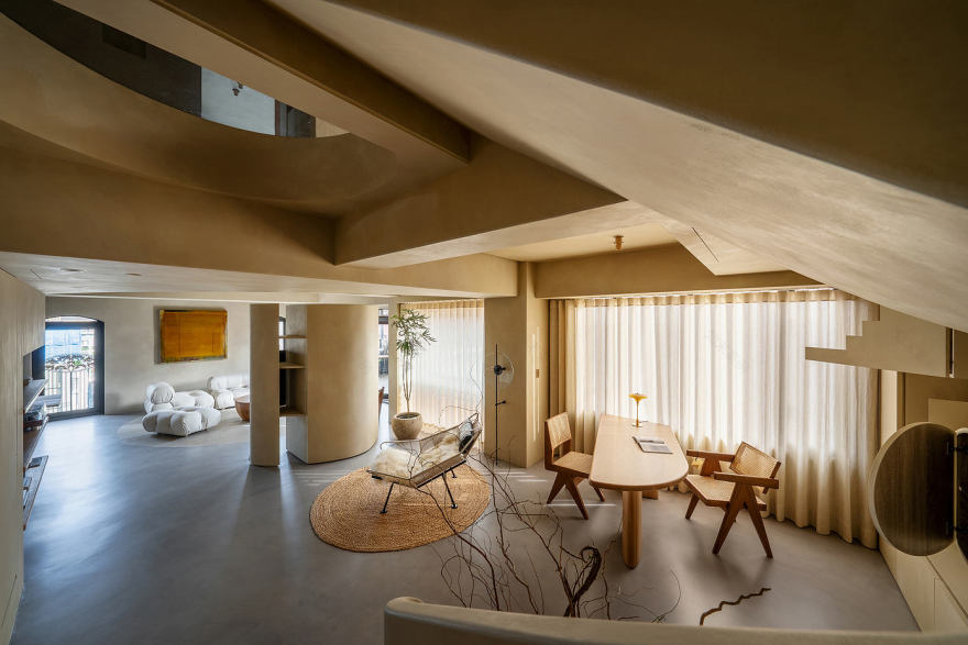雕塑风格顶层公寓丨中国台北丨Peny Hsieh Interiors-3