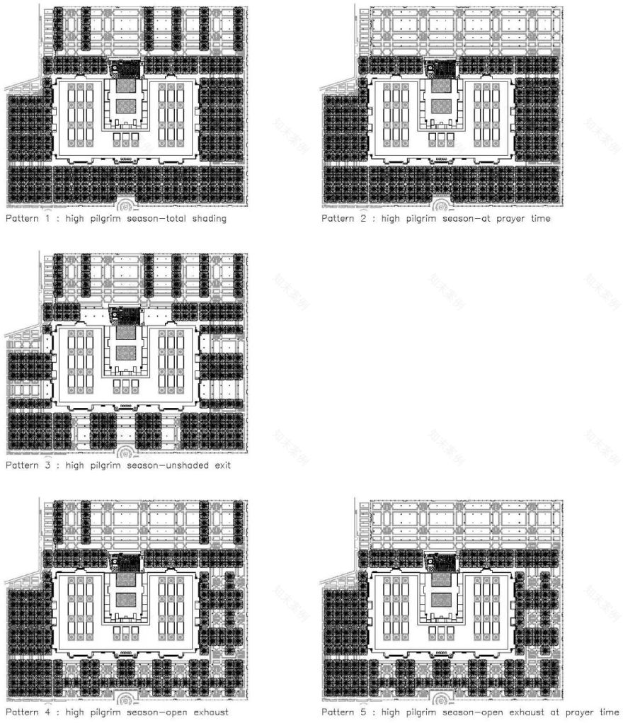 沙特麦地那清真寺前广场巨伞遮阳设计丨沙特阿拉伯麦地那丨SL Rasch-41