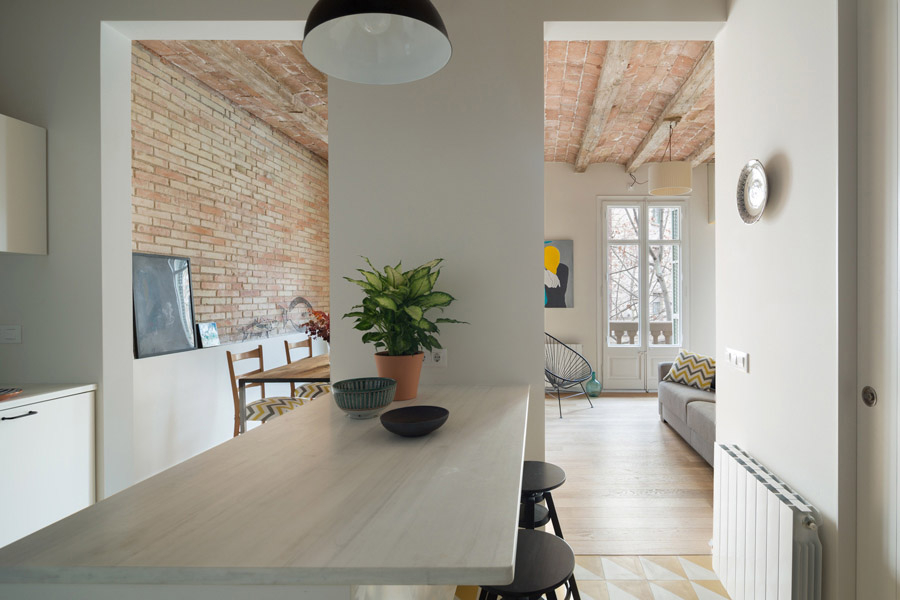 三居改大一居 & SARDENYA圣家堂小住宅改造，巴塞罗那 / Nook Architects-17