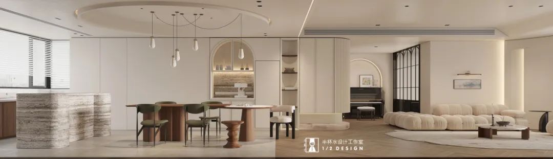 宁波泊蔚法式奶油风家居设计丨中国宁波丨半杯水设计工作室-14