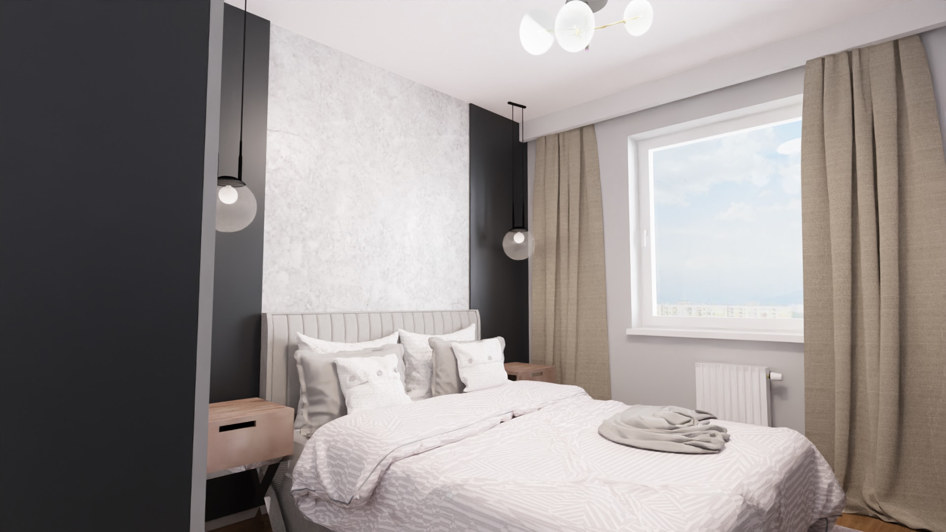 Interior design of 4 room apartment-6