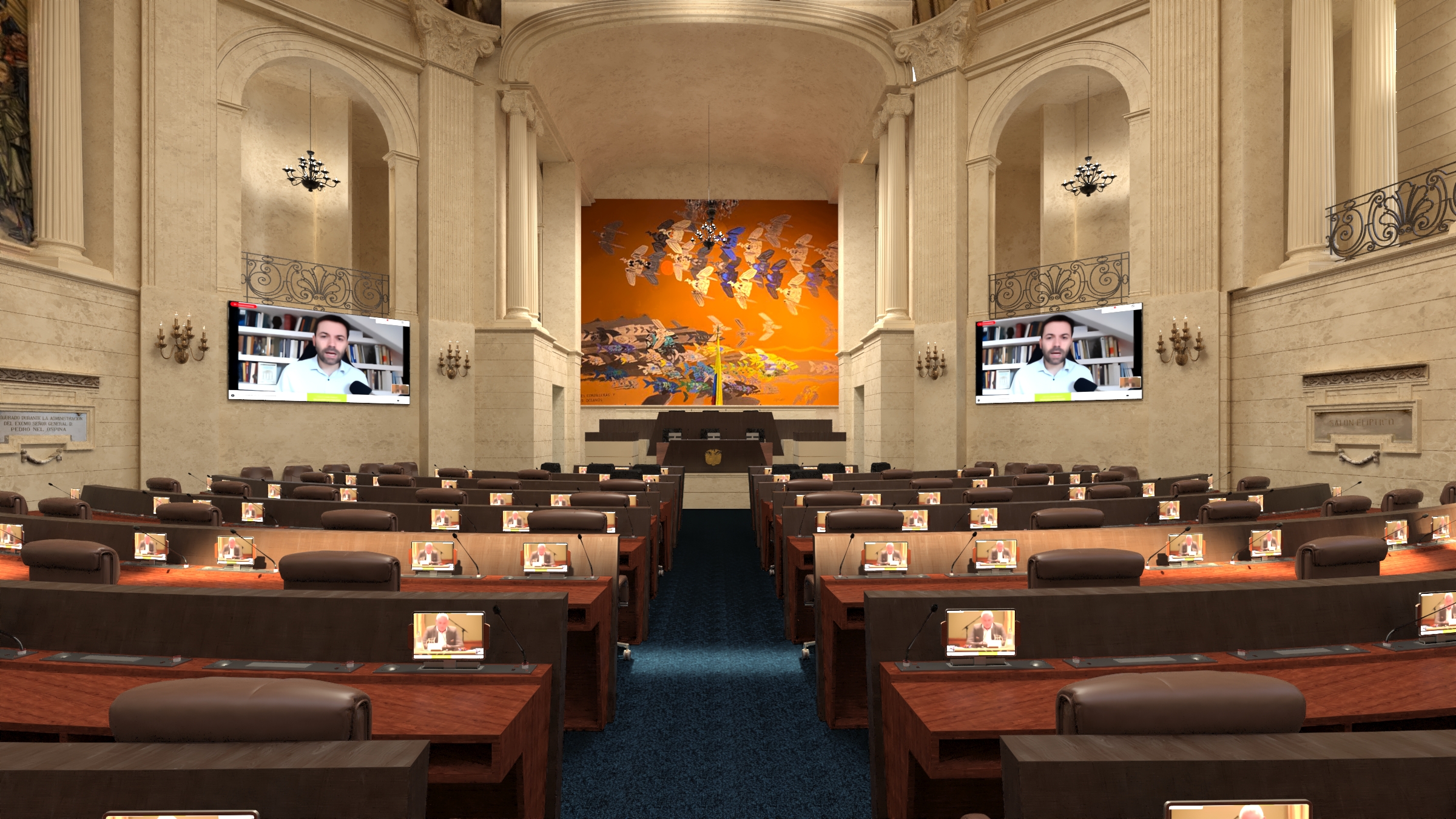 哥伦比亚国会椭圆形会议室室内设计丨MATIZZO-7