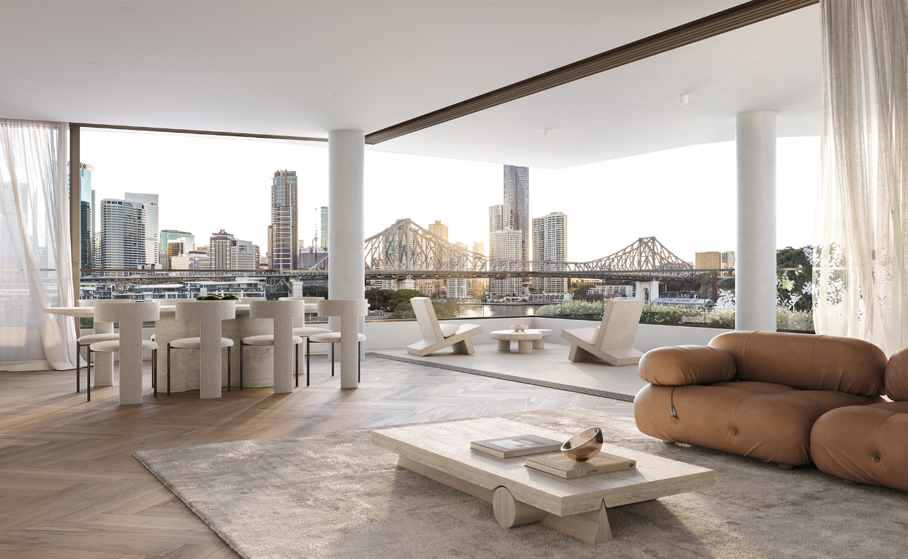 布里斯班河畔的扇贝形住宅 · Moray House 的精致设计丨澳大利亚布里斯班丨Bureau Proberts-31