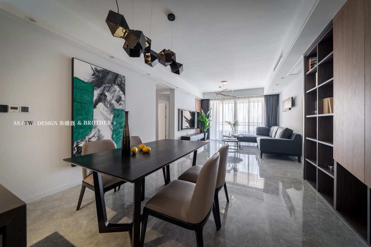 重庆紫御江山 100 平米现代简约风装修设计案例解析-11