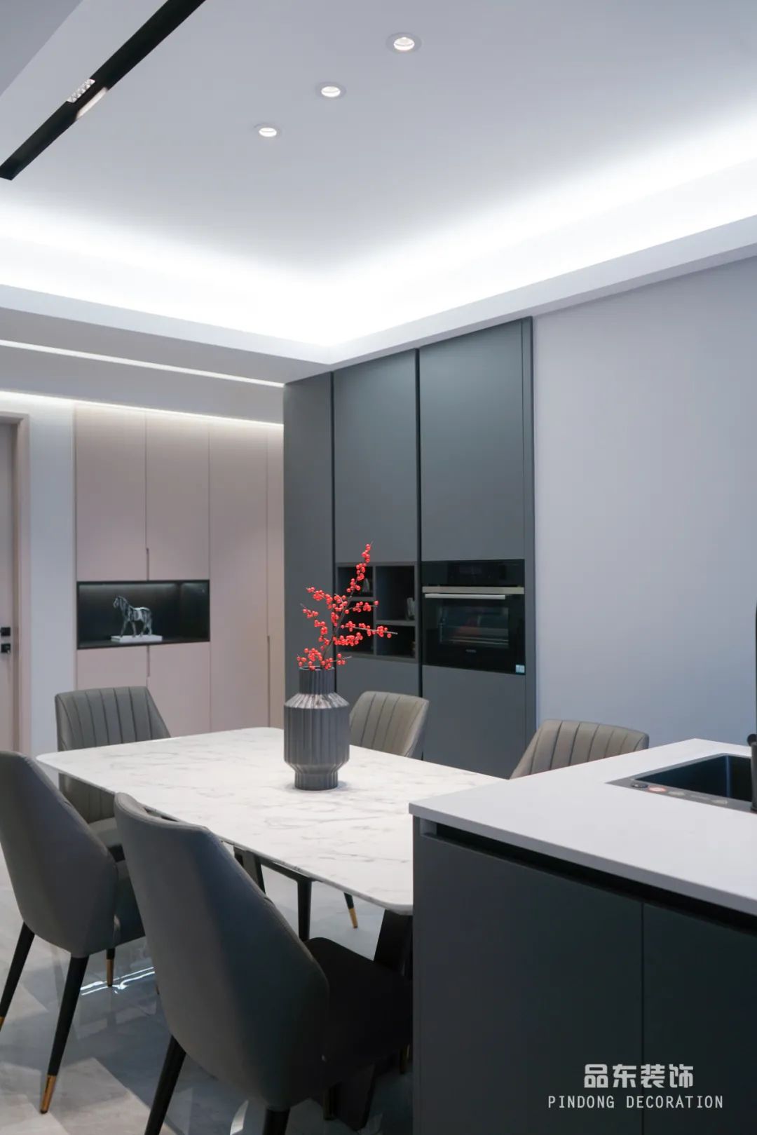 椒江山水润园 135㎡静谧之家丨台州品东装饰-25