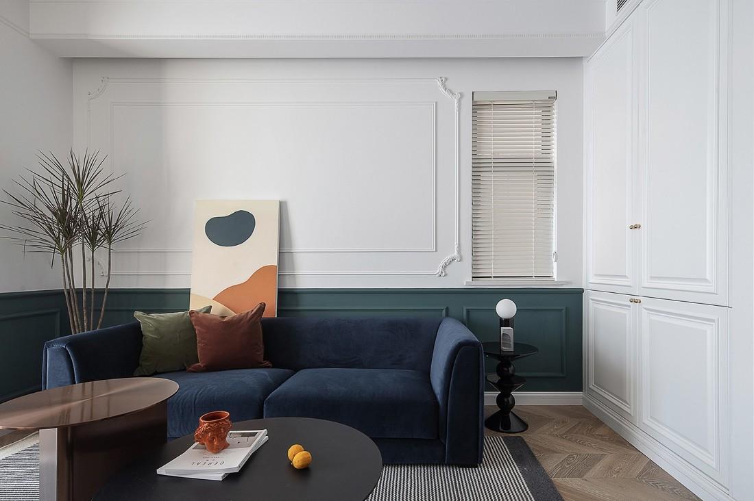 深白设计丨平层北欧风，一半骄阳一半幽蓝的冰雪季柔软时光-4