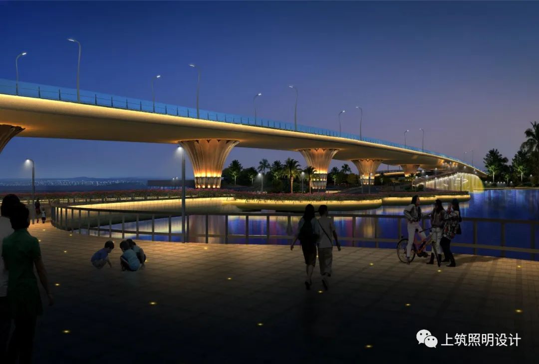 上筑国际照明设计 | 恒大海花岛入岛桥梁 | 浪漫花桥，光影交织-106
