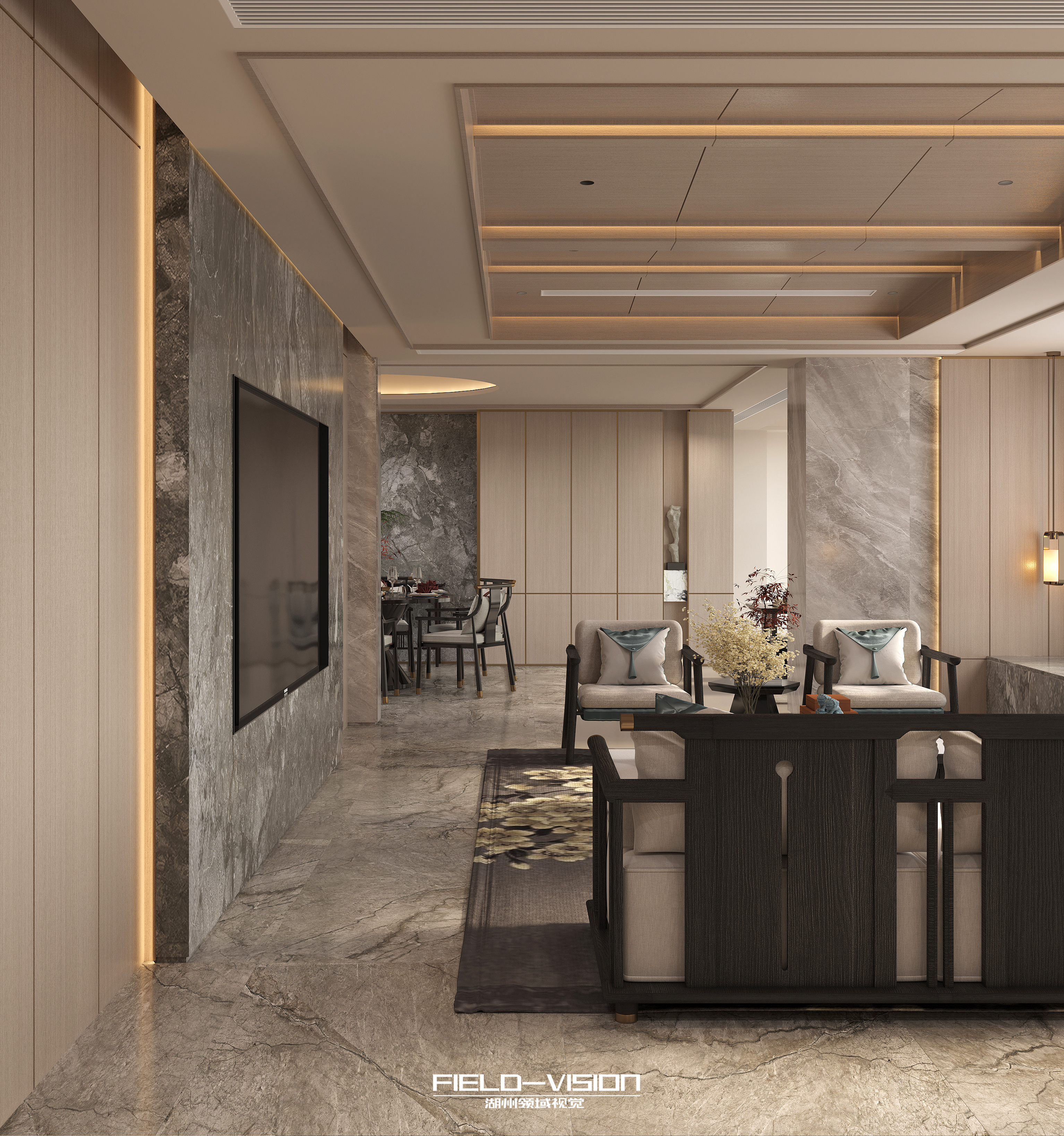 中式大平层室内设计-8