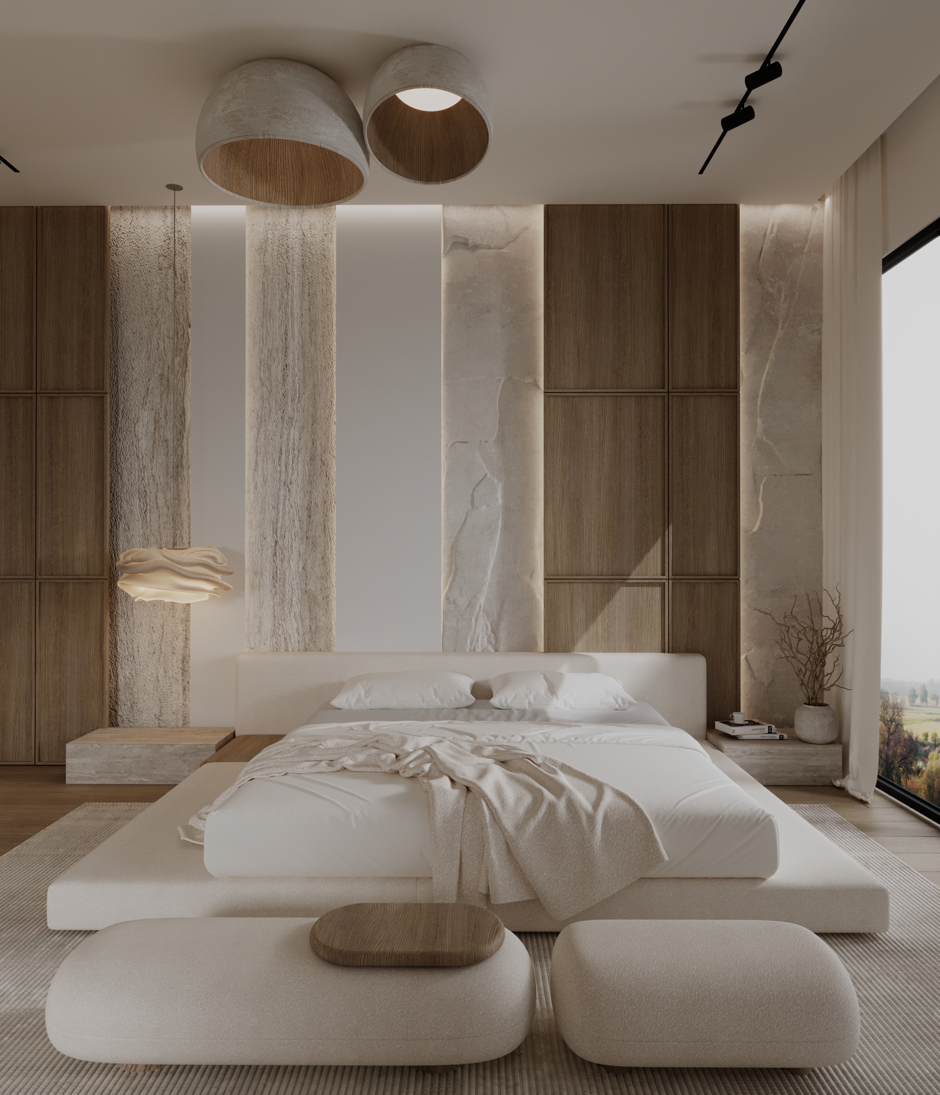 日式斯堪的纳维亚简约风格卧室丨EgyptCairo-3