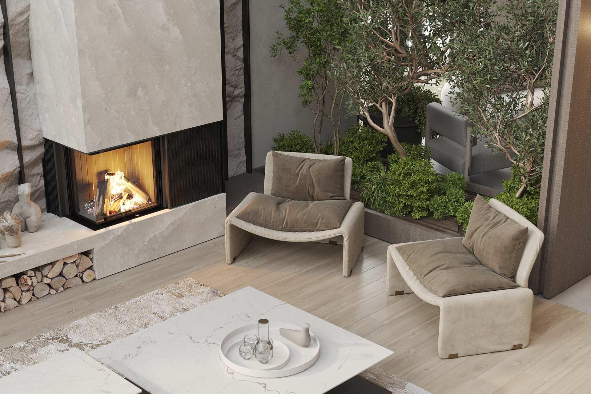 自然风现代别墅设计-7