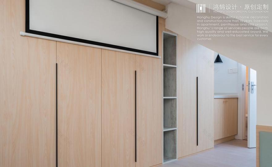 折叠楼梯变直线,小阁楼变时尚现代居-12