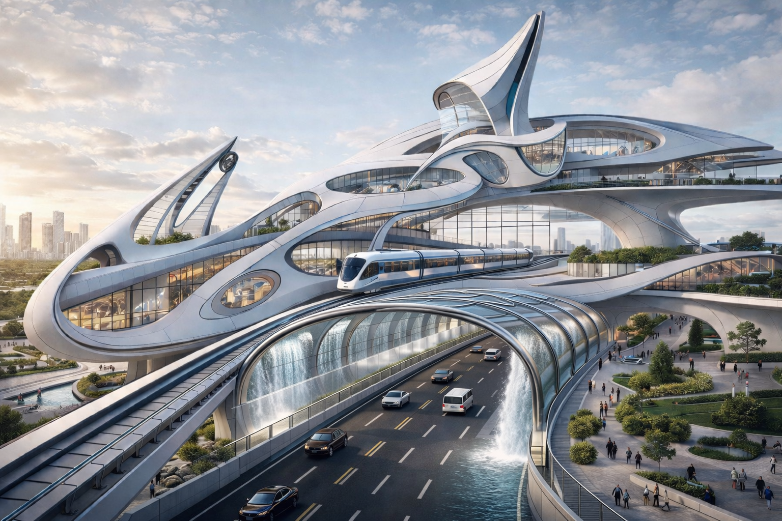 مركز بحوث ومحطة مترو ومعرض حضري-2