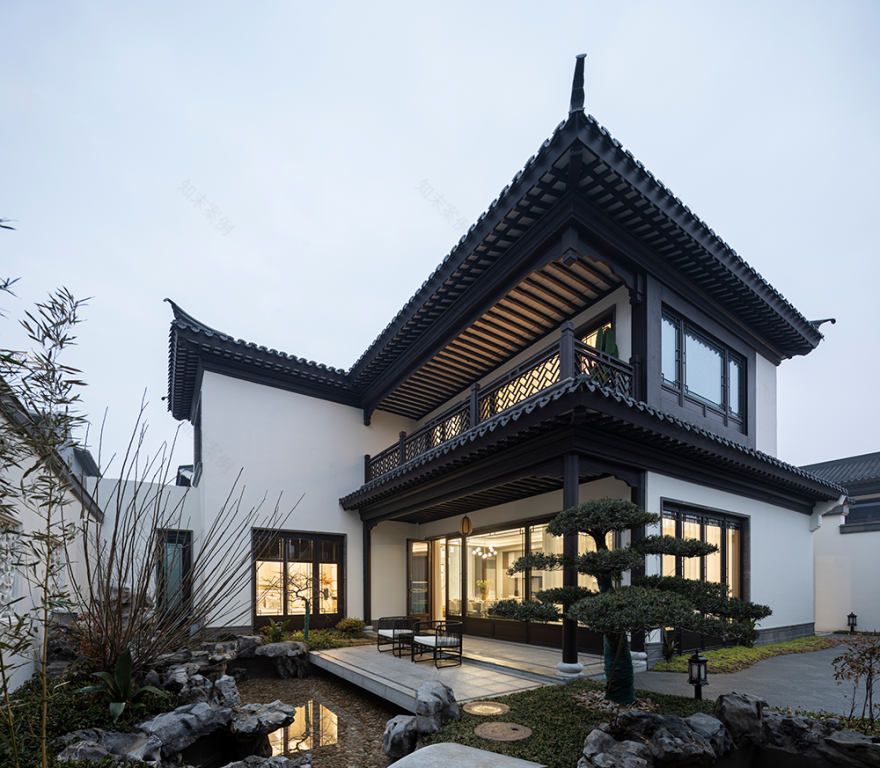 必扬设计 | 中式苏派合院,宁静致远!-97