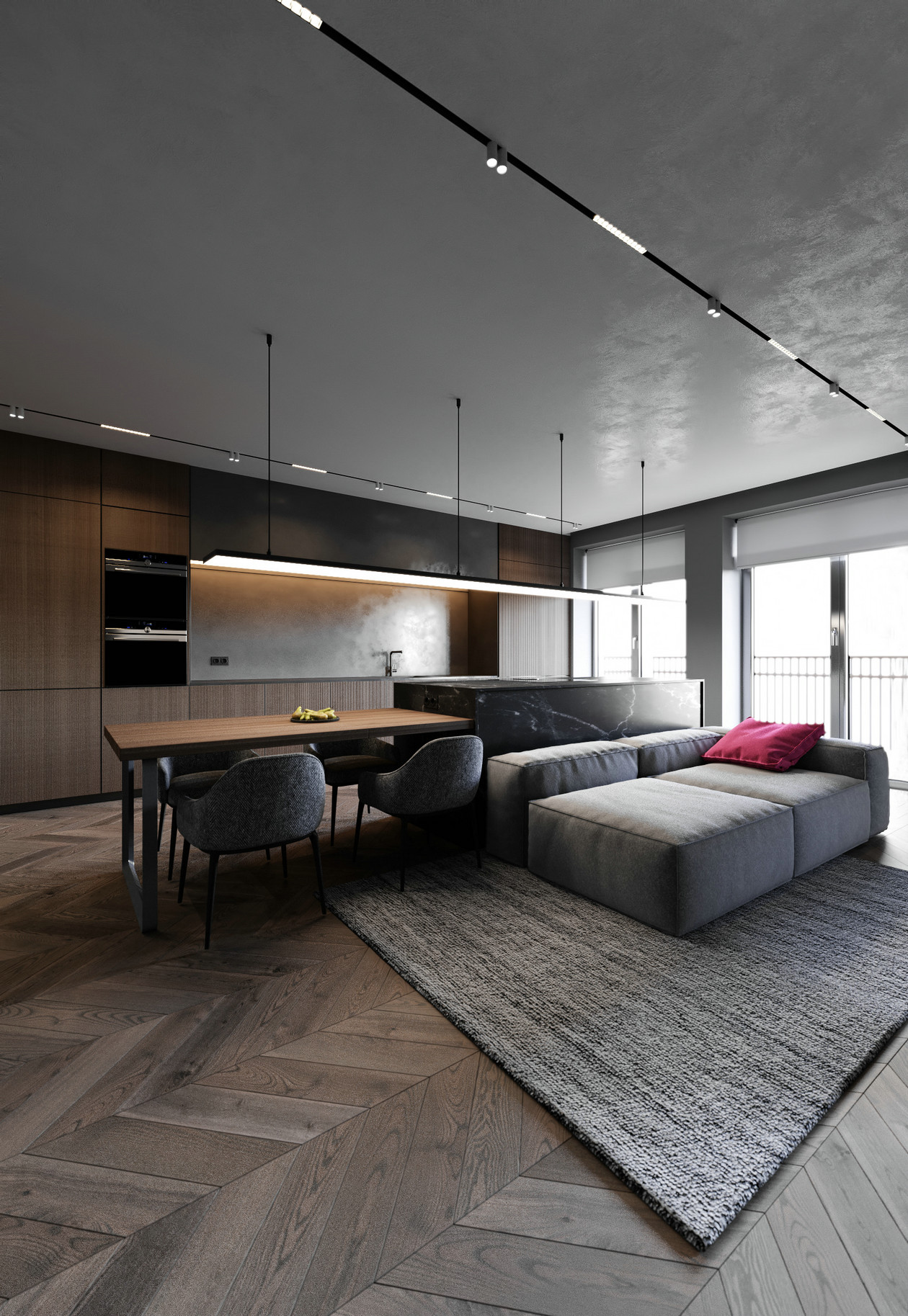 高级灰色系公寓设计-2