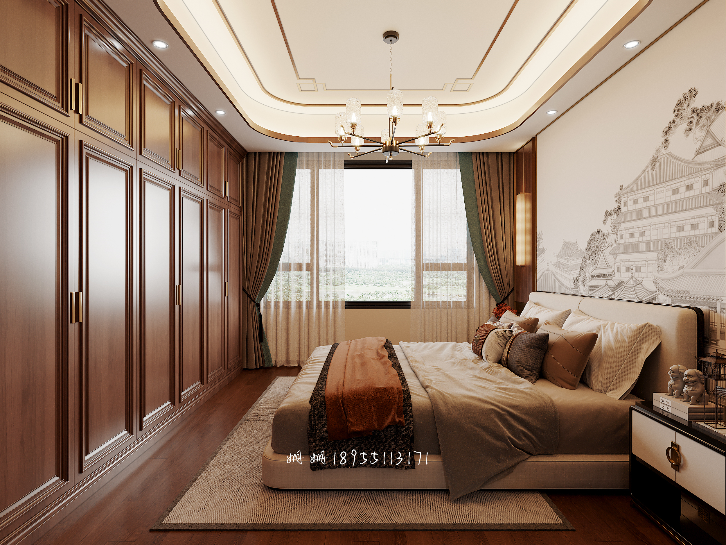 新中式轻奢大平层，重新定义都市光影中的东方美学-11