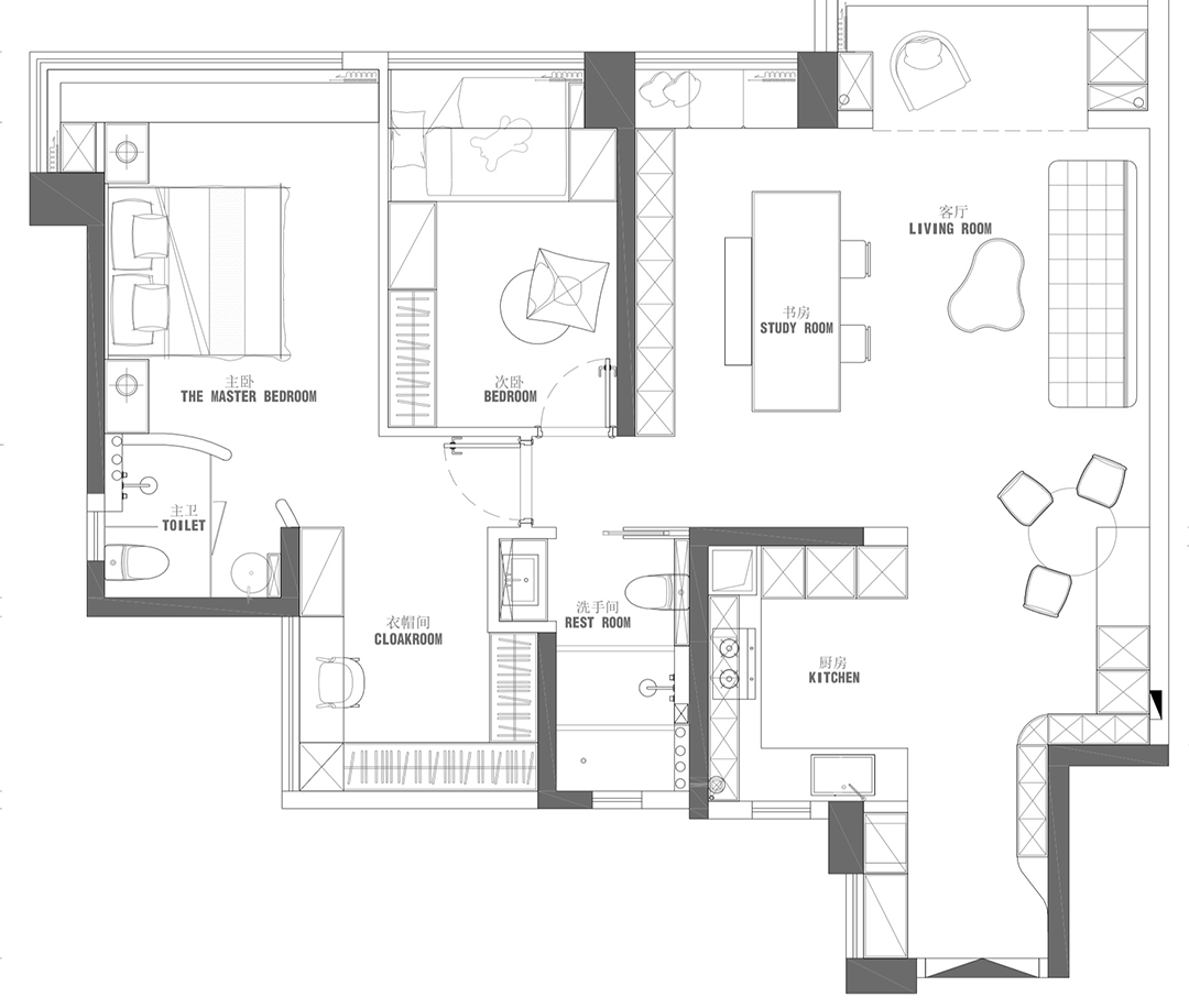 栖心于木丨白菜适家空间设计-45