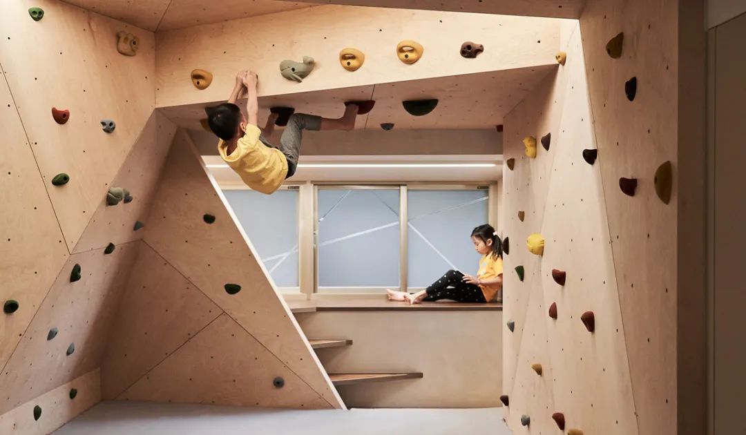 台北 105㎡老房改造,客餐厨全开放,还有室内攀岩区,活泼又实用-72