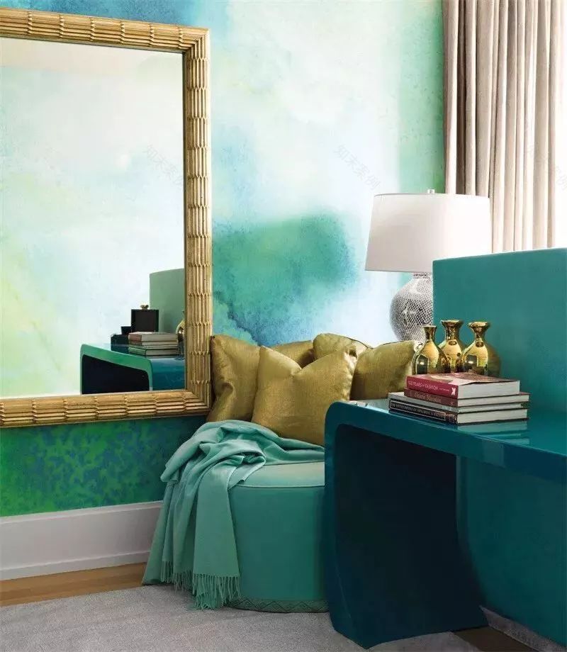 孔雀蓝的家居艺术,优雅神秘的配色方案-29