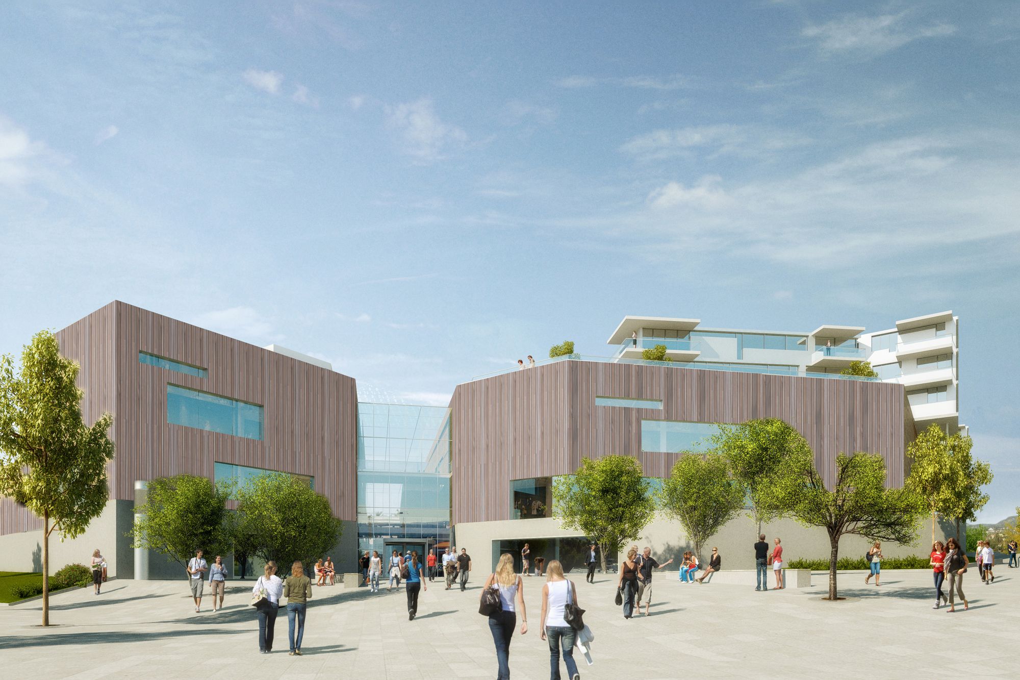 挪威 Fornebu S 环保购物住宅中心-15