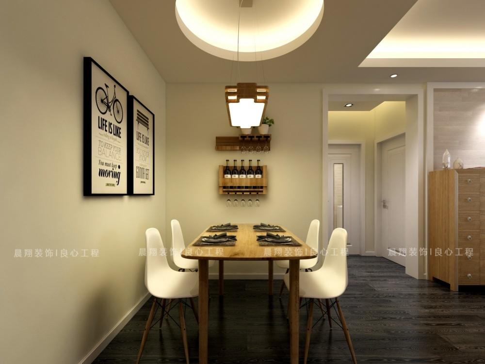 简欧风两居室 | 灰色厨房、暖色客厅、深色卧室-6