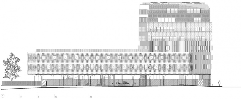 巴黎 Simone Veil 学生宿舍楼，融入城市环境的清晰建筑表达-42