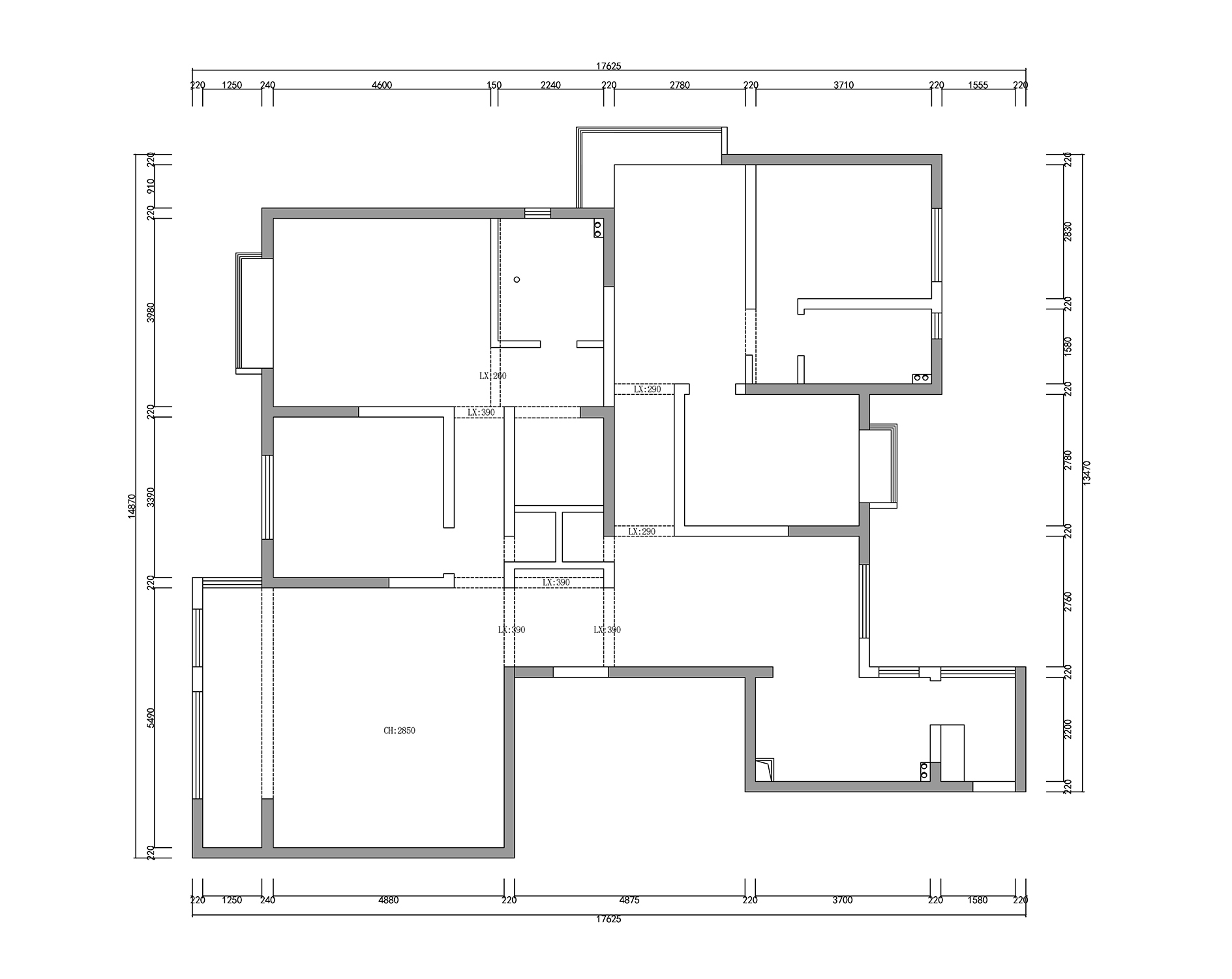 梦回角斗场 | 淮安茂华国际 208㎡大平层设计-6