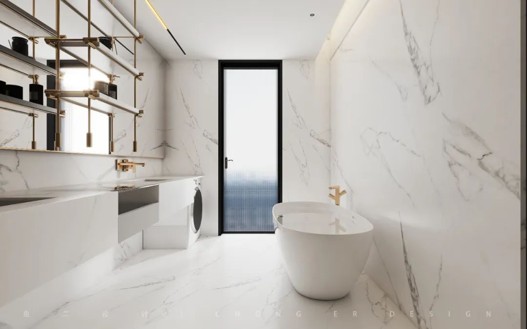 新泰铭流府邸别墅设计丨虫二设计-49