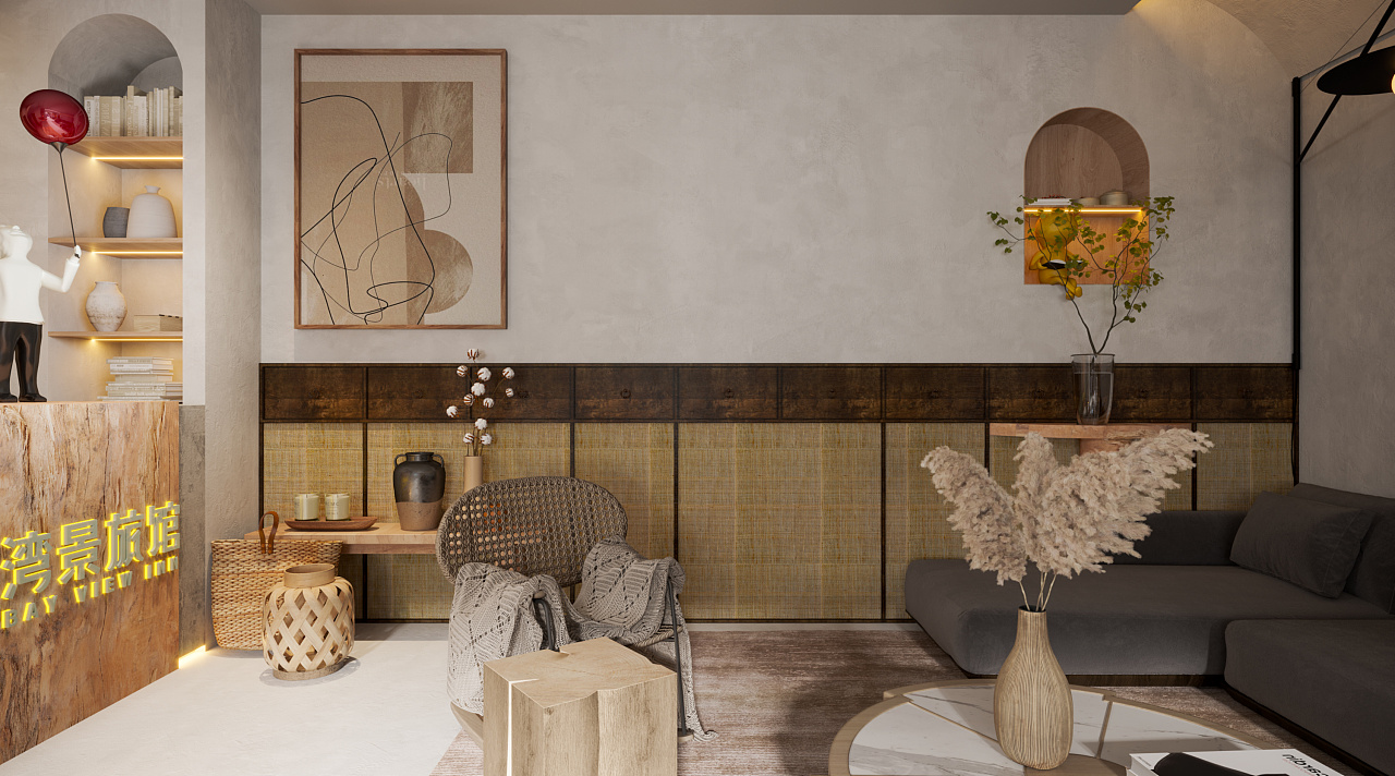 温馨侘寂风室内设计-8