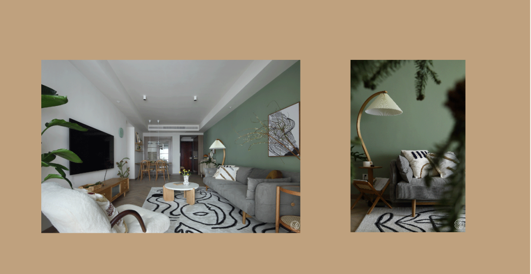 平层住宅的清爽绿意变身丨清羽设计-12