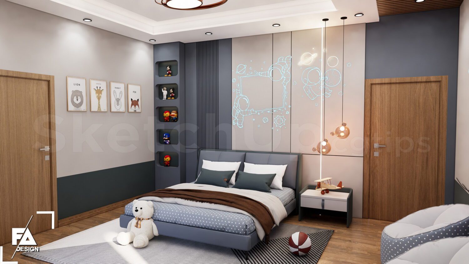 Sketchup儿童房室内模型-4