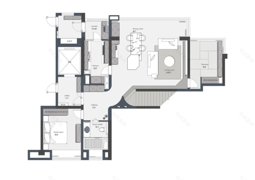 175㎡复式,融合直线与曲线,让家变得灵动起来-92