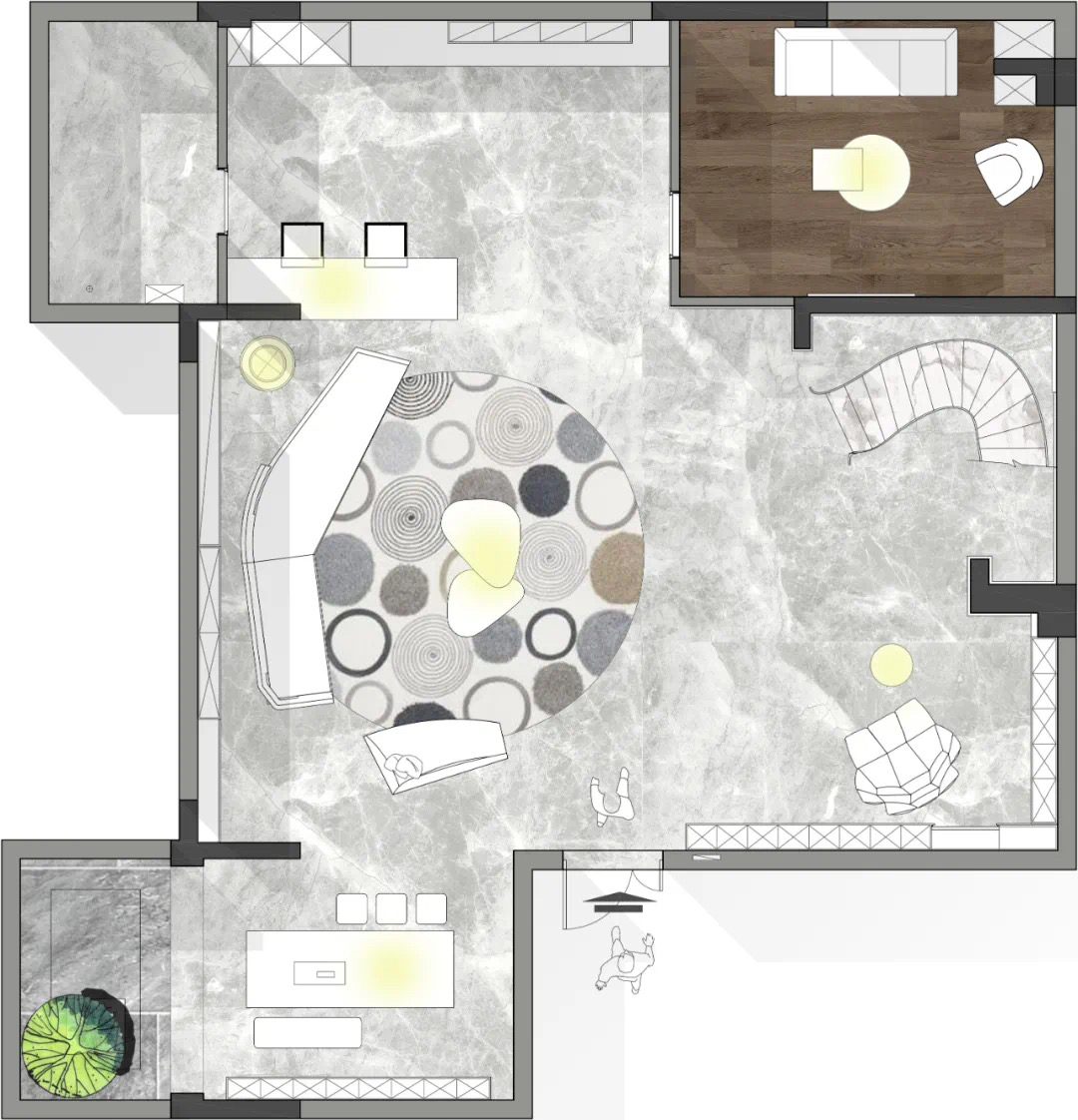 一楼带院子的逆袭丨中国安徽丨飞墨设计-45