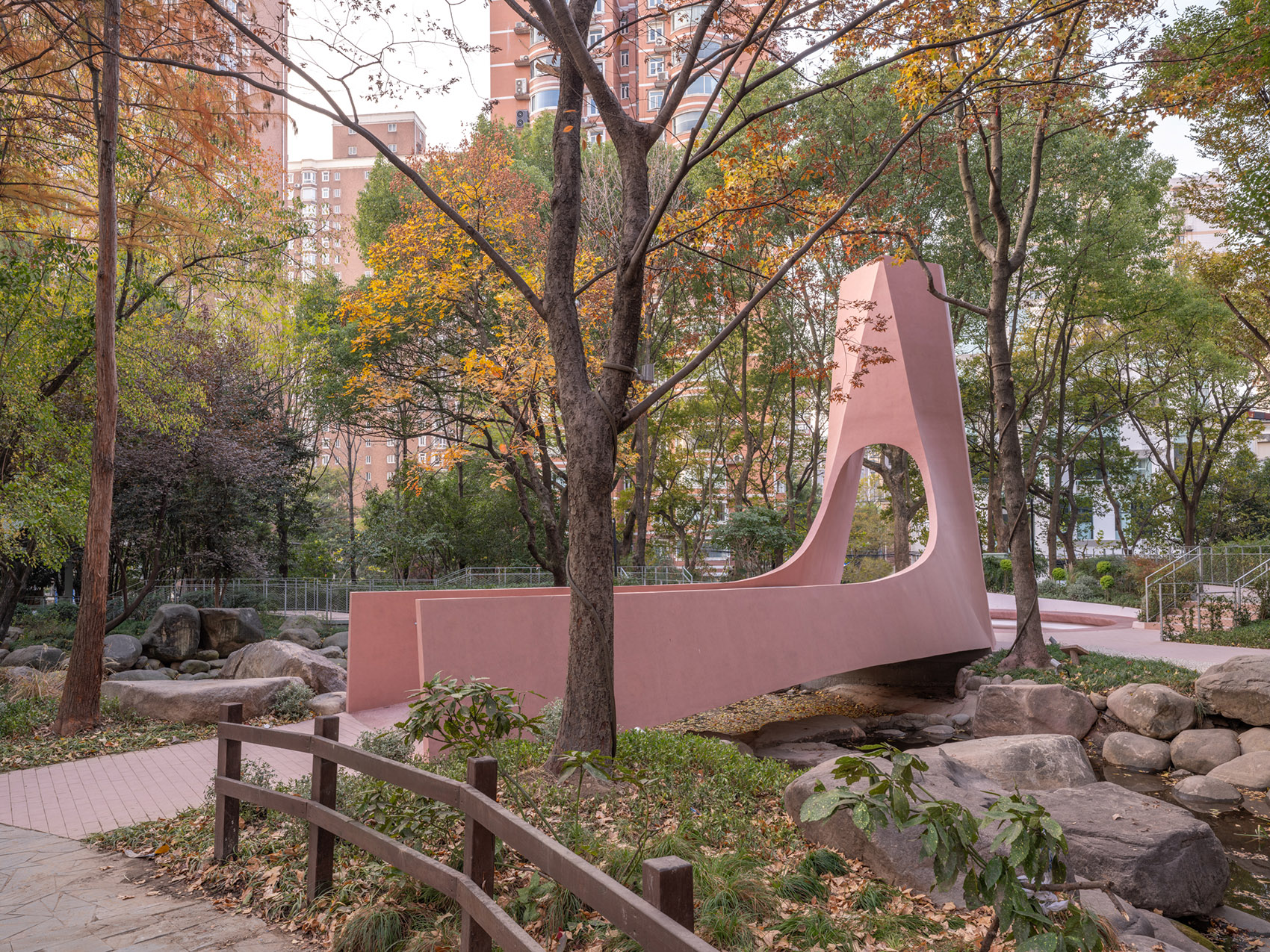 上海华山绿地步行桥（囍桥）丨中国上海丨HCCH合尘建筑-4