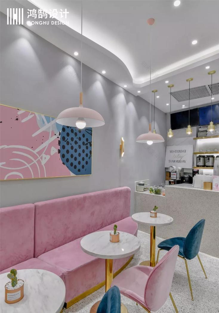 《丁先森茶饮》轻奢风设计,营造优雅精致的商业空间-16