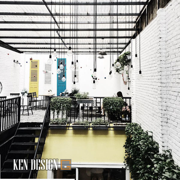 Quantum Café - Lối thiết kế phá cách với tông màu trắng xanh-19