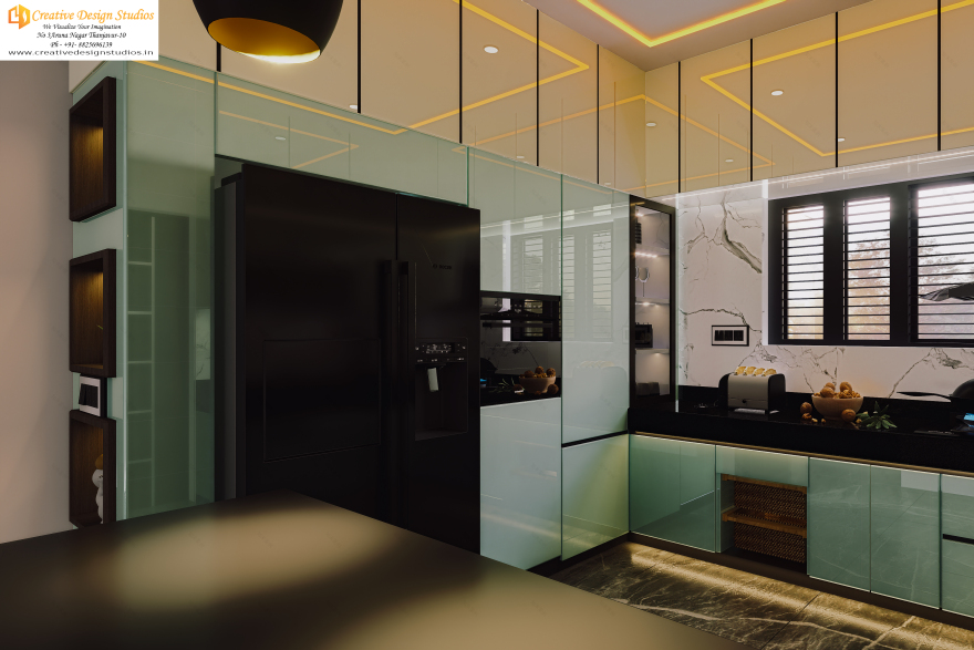 厨房内部丨IndiaCoimbatore丨Creative Design Studios-5