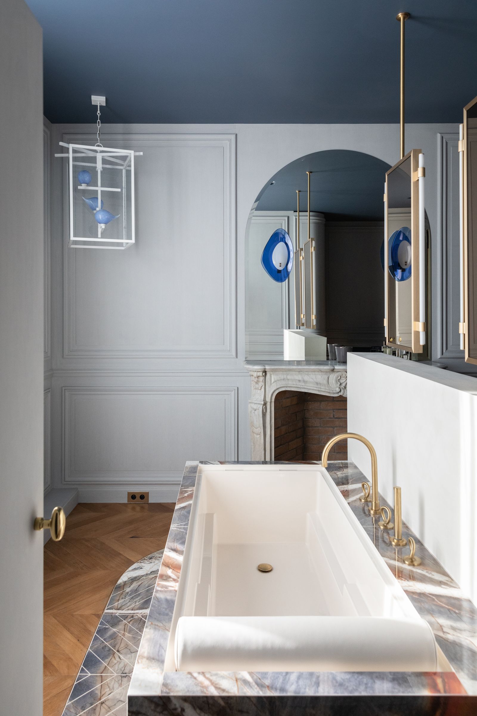 巴黎特罗卡德罗附近奥斯曼风格公寓改造丨法国巴黎丨室内设计师Delphine Maumot-43