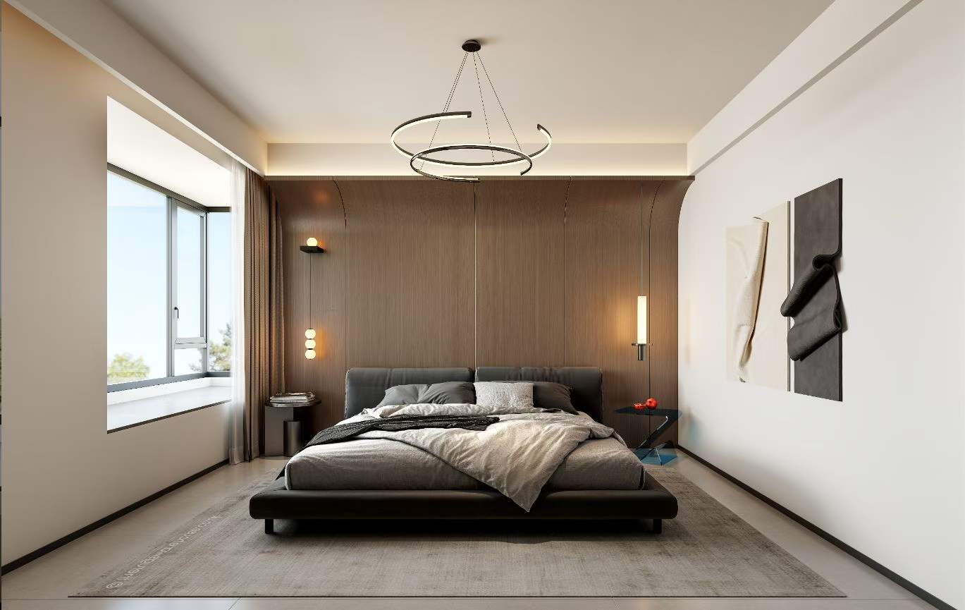 大平层轻奢客餐厅效果图表现-5