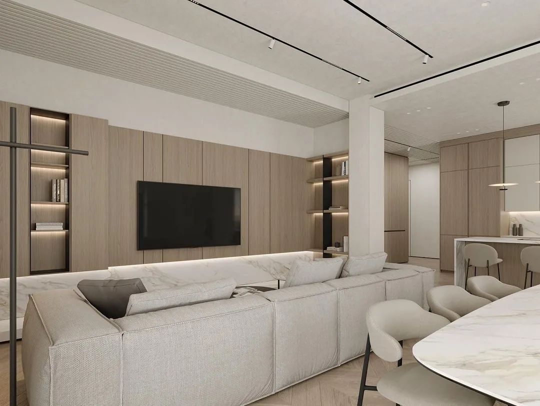 奶油色调的现代空间设计丨俄罗斯圣彼得堡丨DE&DE Studio-8