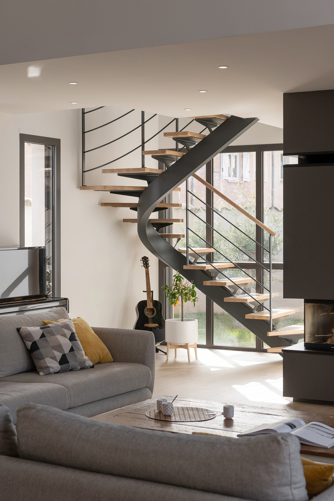 村庄房屋改造成现代别墅项目丨法国丨Soleil Noir（室内建筑师）,Skéa Designer-23