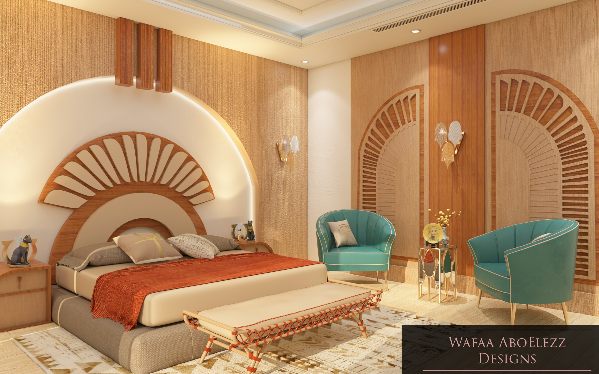 modern Pharaonic hotel bedroom design-0