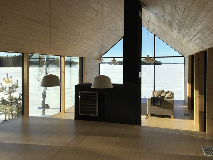 芬兰湖畔“Y 形”生态小屋-27